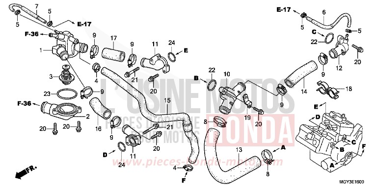 DURIT D'EAU von VFR800X „Crossrunner“ MAT GUNPOWDER BLACK METALLIC (NH436) von 2013